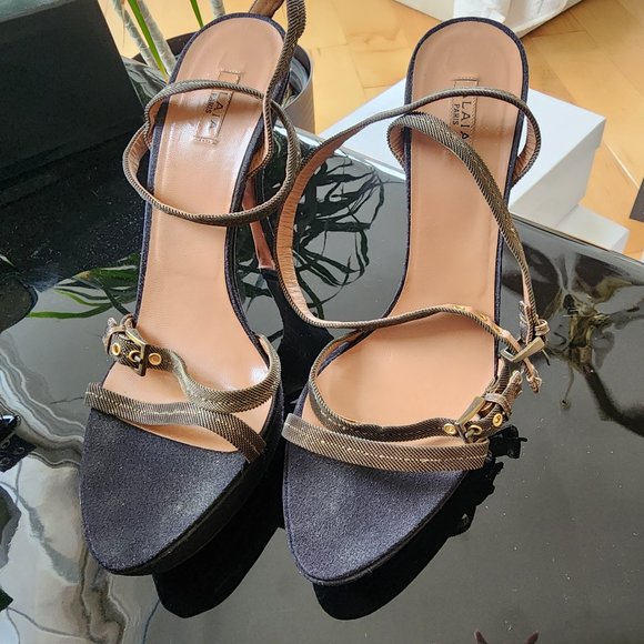 Alaia Metal Mesh Buckle Strappy Sandals Sz 40 - Picture 2 of 6